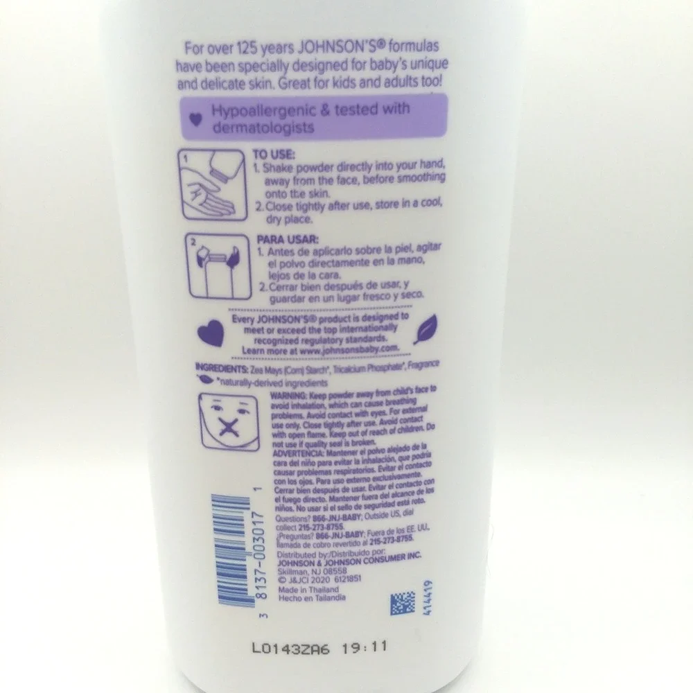 Johnson's Lavender Powder 15‎ oz Baby Powder Gentle Formula